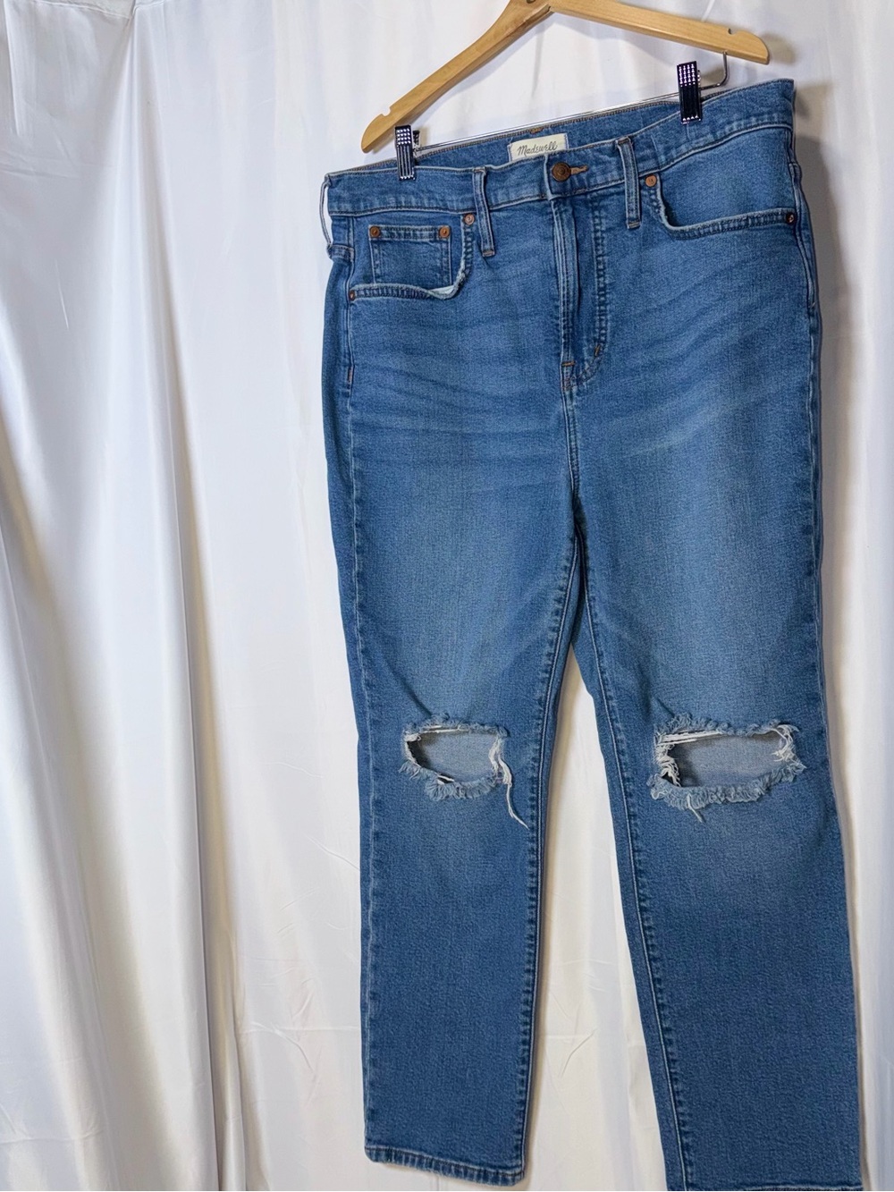 Madewell Blue The Perfect Vintage Crop Jeans size 32 #101